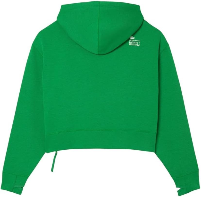 image:imageLacoste Womens Short Cut Cotton HoodieGreen