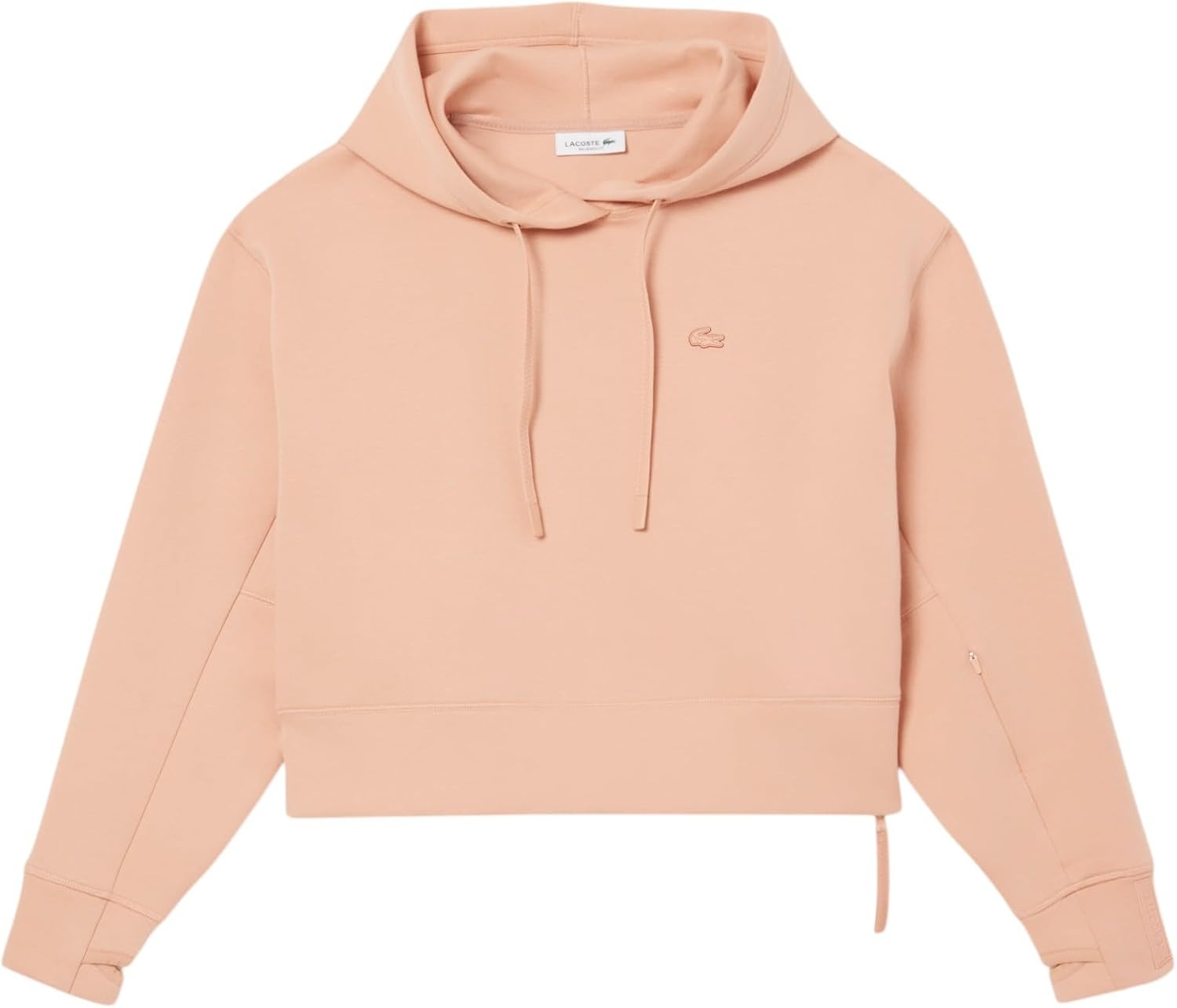 image:imageLacoste Womens Short Cut Cotton HoodieLatte