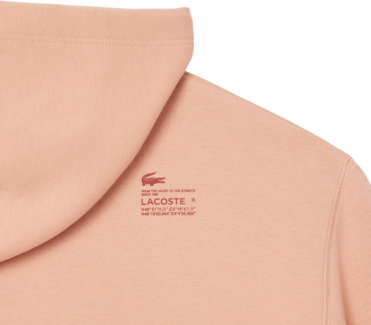 image:imageLacoste Womens Short Cut Cotton HoodieLatte