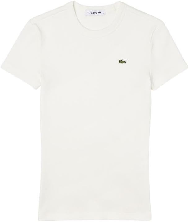 image:imageLacoste Womens Slim Fit Ribbed Cotton TshirtFlour