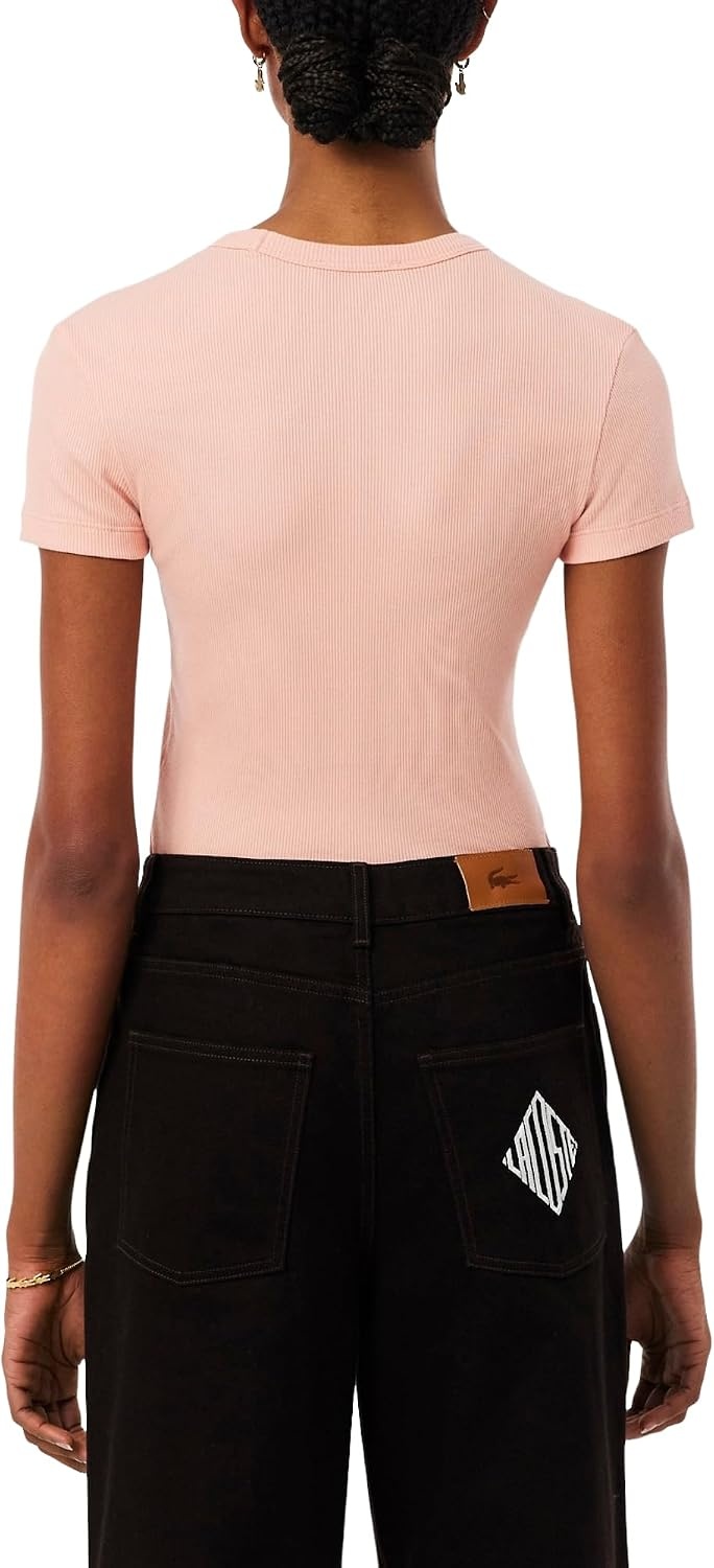 image:imageLacoste Womens Slim Fit Ribbed Cotton TshirtMiami