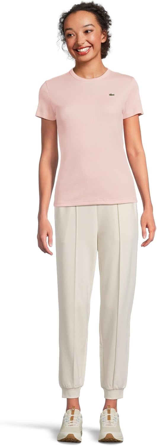 image:imageLacoste Womens Slim Fit Ribbed Cotton TshirtNidus