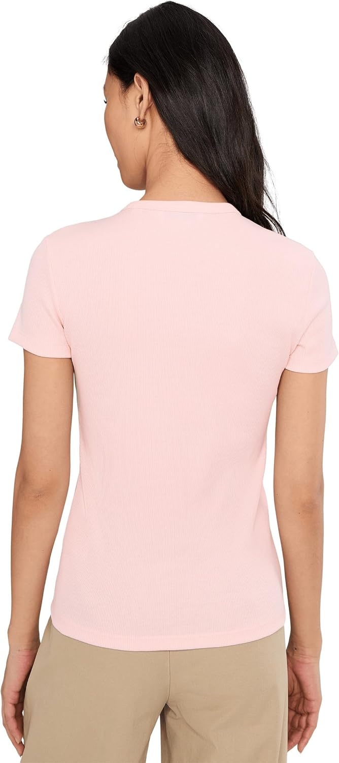 image:imageLacoste Womens Slim Fit Ribbed Cotton TshirtNidus