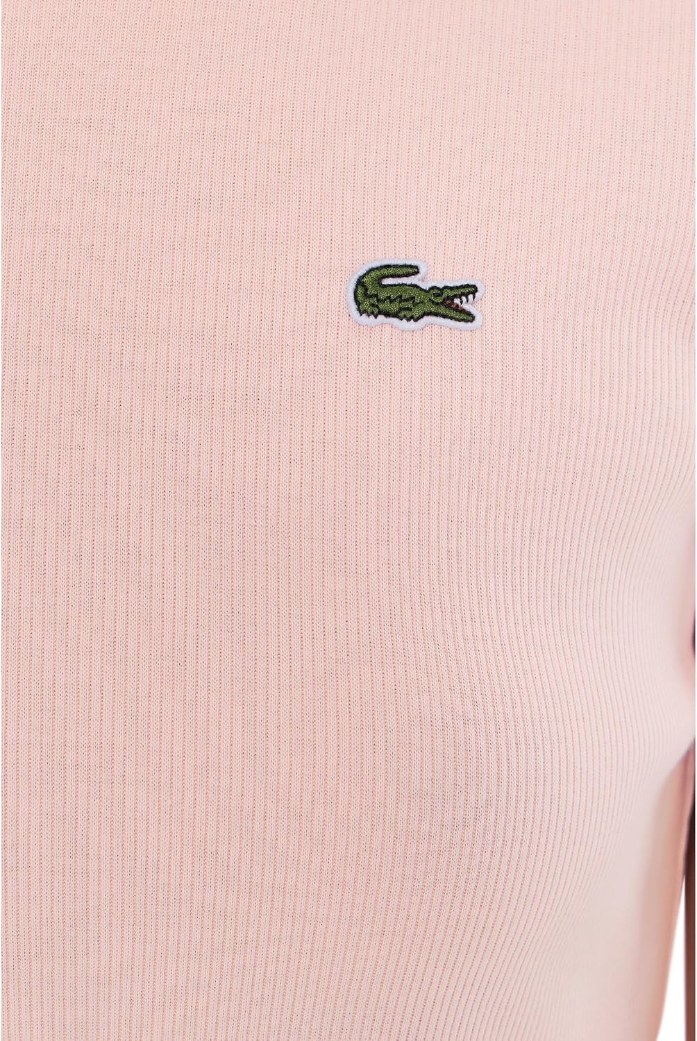 image:imageLacoste Womens Slim Fit Ribbed Cotton TshirtNidus
