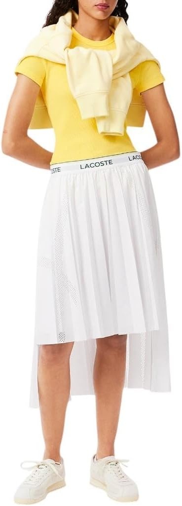 image:imageLacoste Womens Slim Fit Ribbed Cotton TshirtYellow