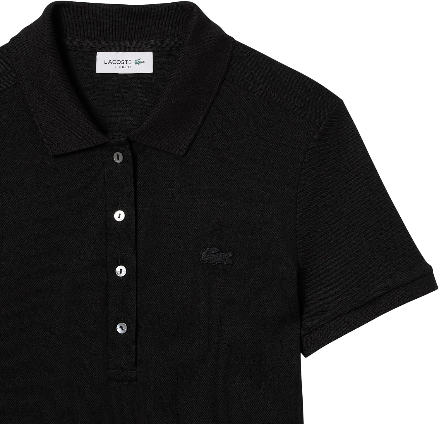 image:imageLacoste Womens Slim Fit Stretch Petit Piqu Polo DressBlack