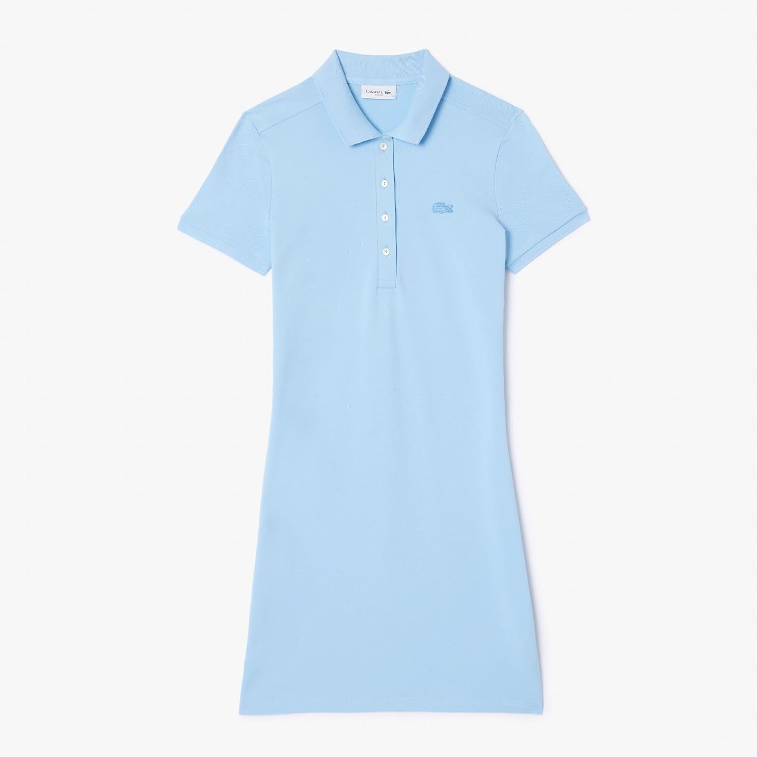 image:imageLacoste Womens Slim Fit Stretch Petit Piqu Polo DressClassic Blue