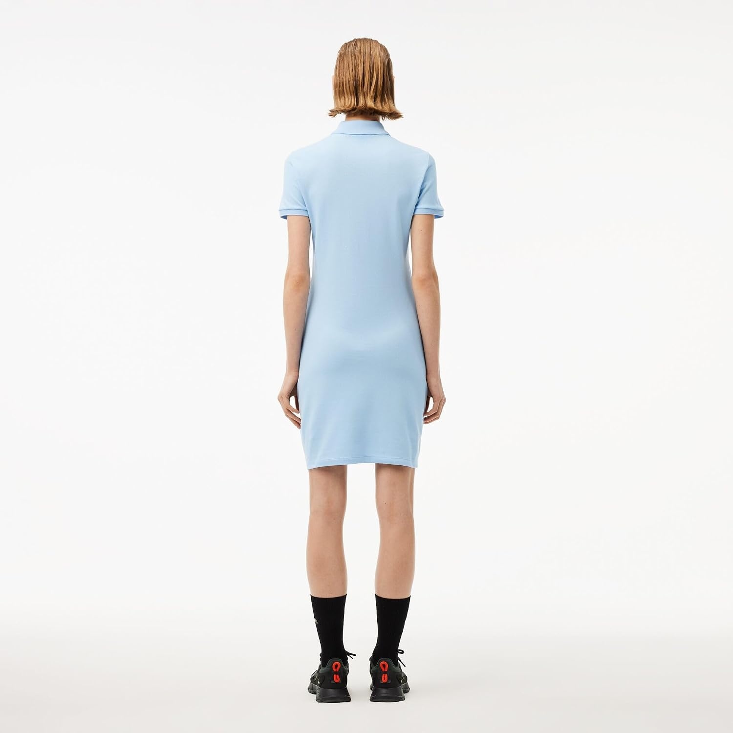 image:imageLacoste Womens Slim Fit Stretch Petit Piqu Polo DressClassic Blue