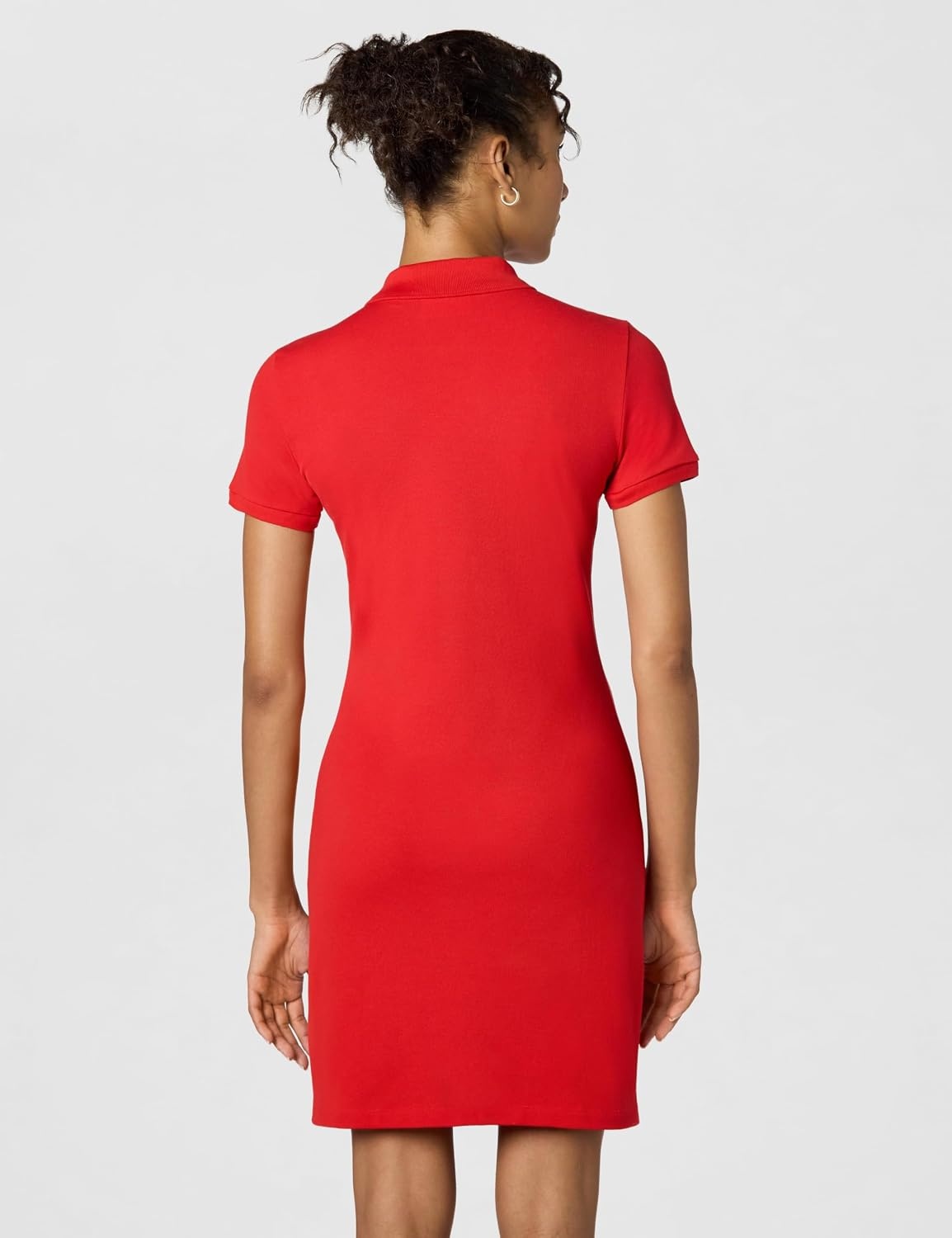 image:imageLacoste Womens Slim Fit Stretch Petit Piqu Polo DressFireman Red