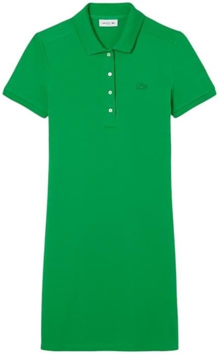 image:imageLacoste Womens Slim Fit Stretch Petit Piqu Polo DressGreen
