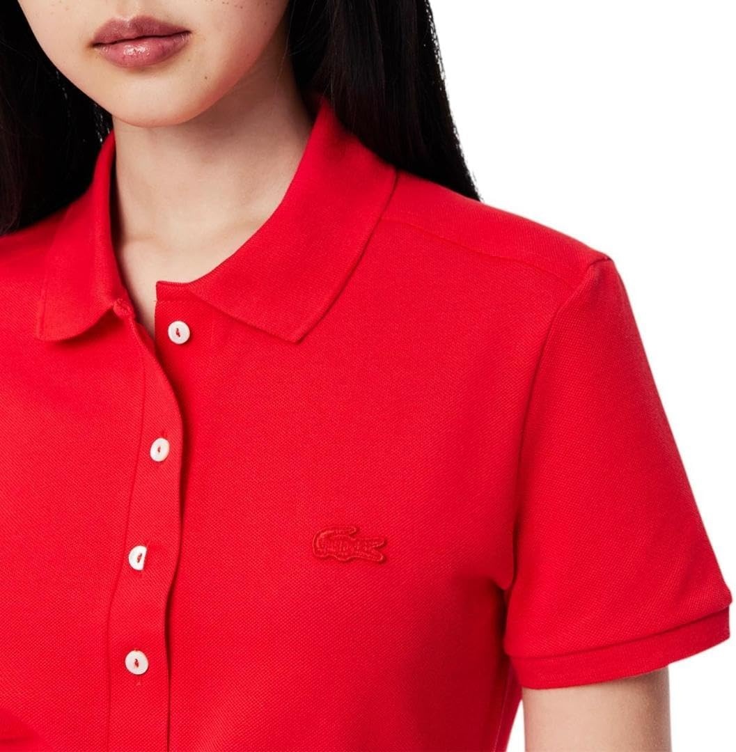 image:imageLacoste Womens Slim Fit Stretch Petit Piqu Polo DressGrenadine
