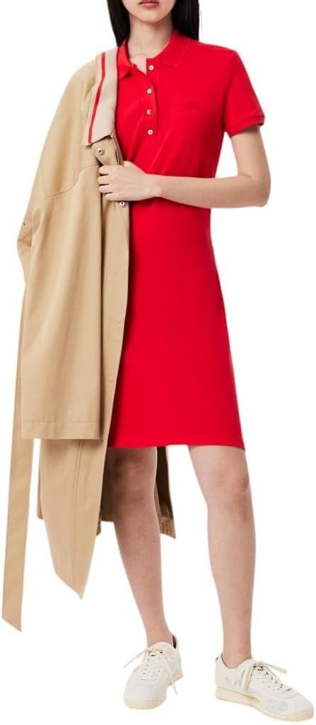 image:imageLacoste Womens Slim Fit Stretch Petit Piqu Polo DressGrenadine