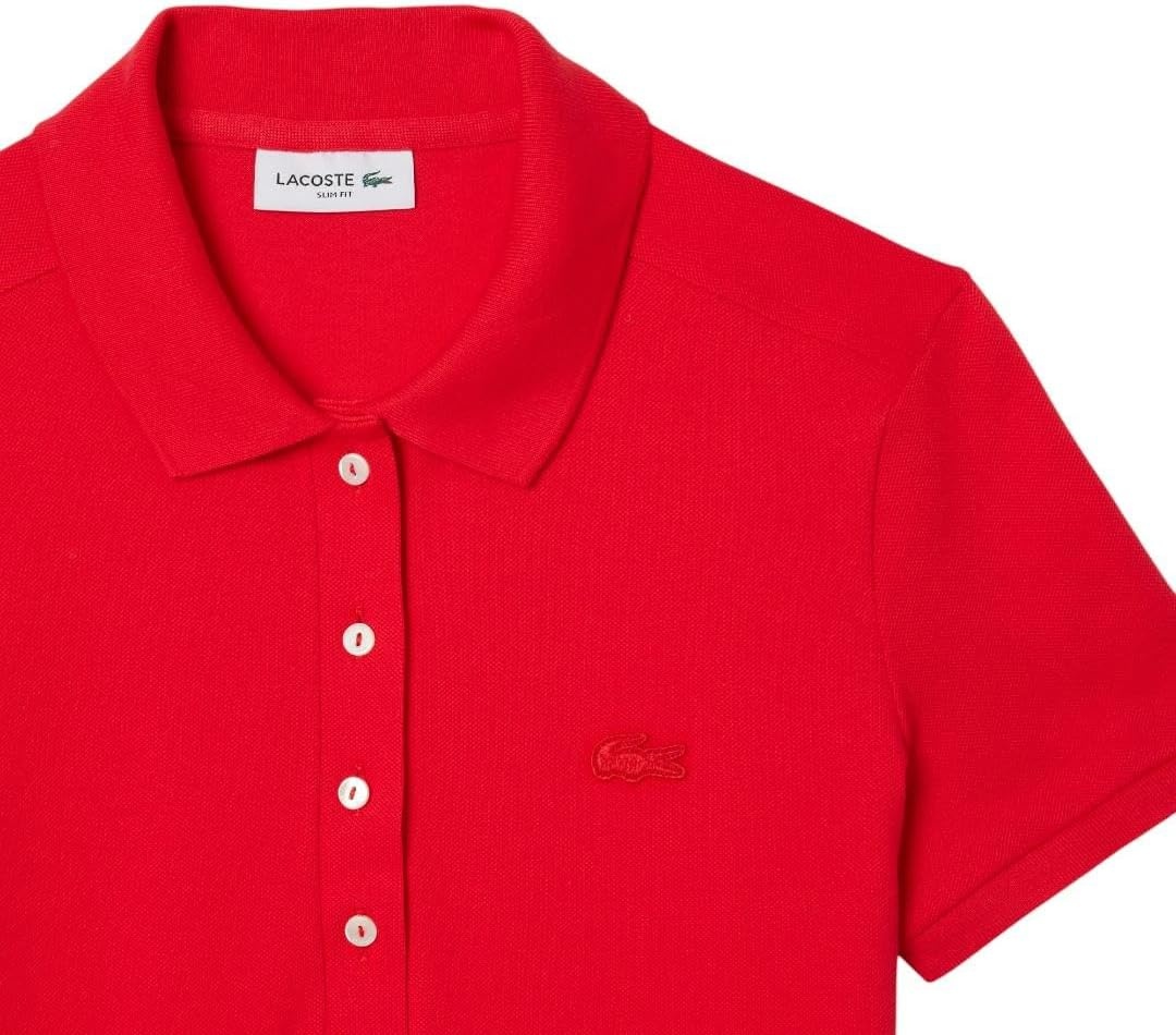 image:imageLacoste Womens Slim Fit Stretch Petit Piqu Polo DressGrenadine