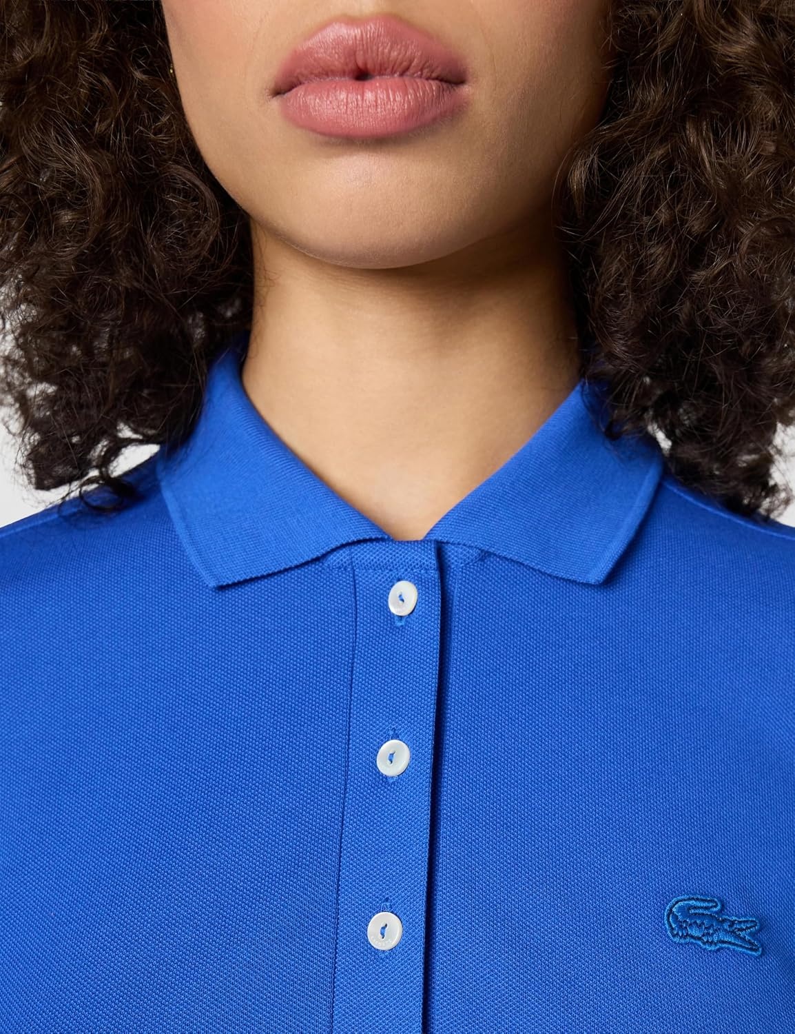 image:imageLacoste Womens Slim Fit Stretch Petit Piqu Polo DressMarina