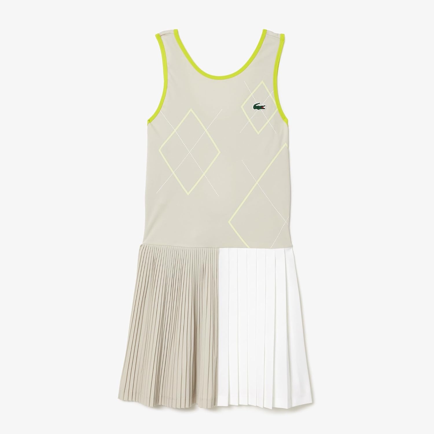 image:imageLacoste Womens Sport Ultra Dry Tennis Dress with Removable LinerHammamWhiteFirefly