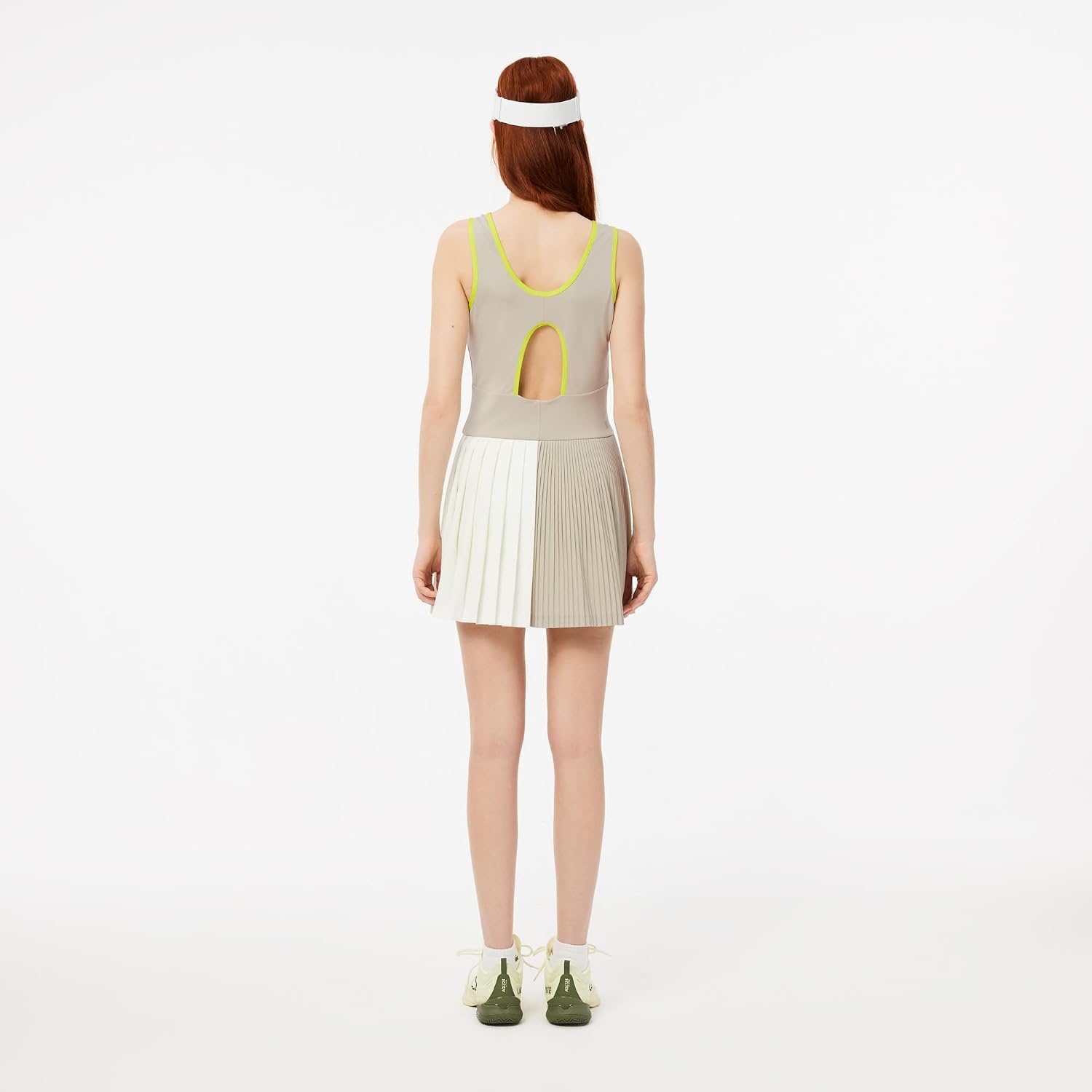 image:imageLacoste Womens Sport Ultra Dry Tennis Dress with Removable LinerHammamWhiteFirefly