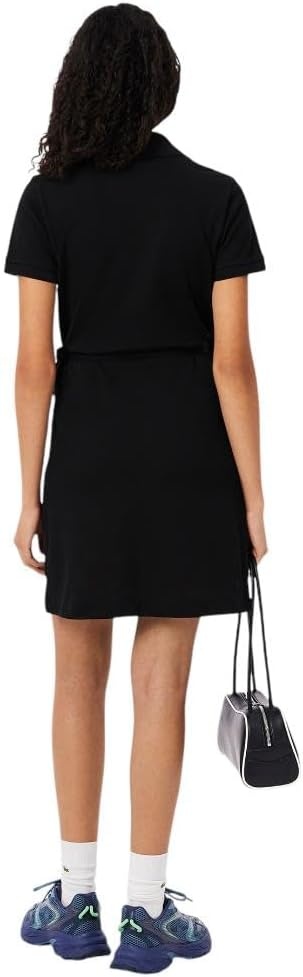 image:imageLacoste Womens Stretch Mini Pique Wrap DressBlack