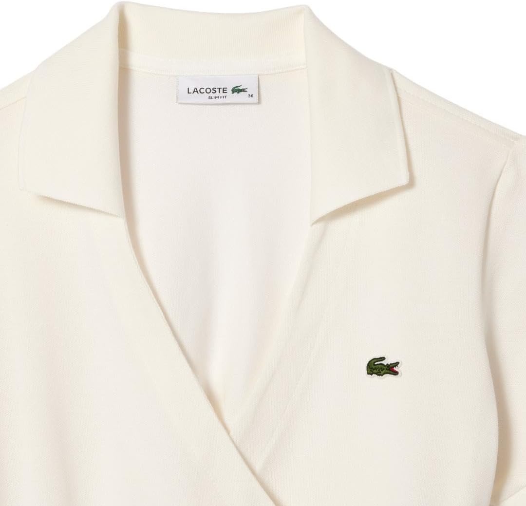 image:imageLacoste Womens Stretch Mini Pique Wrap DressFlour