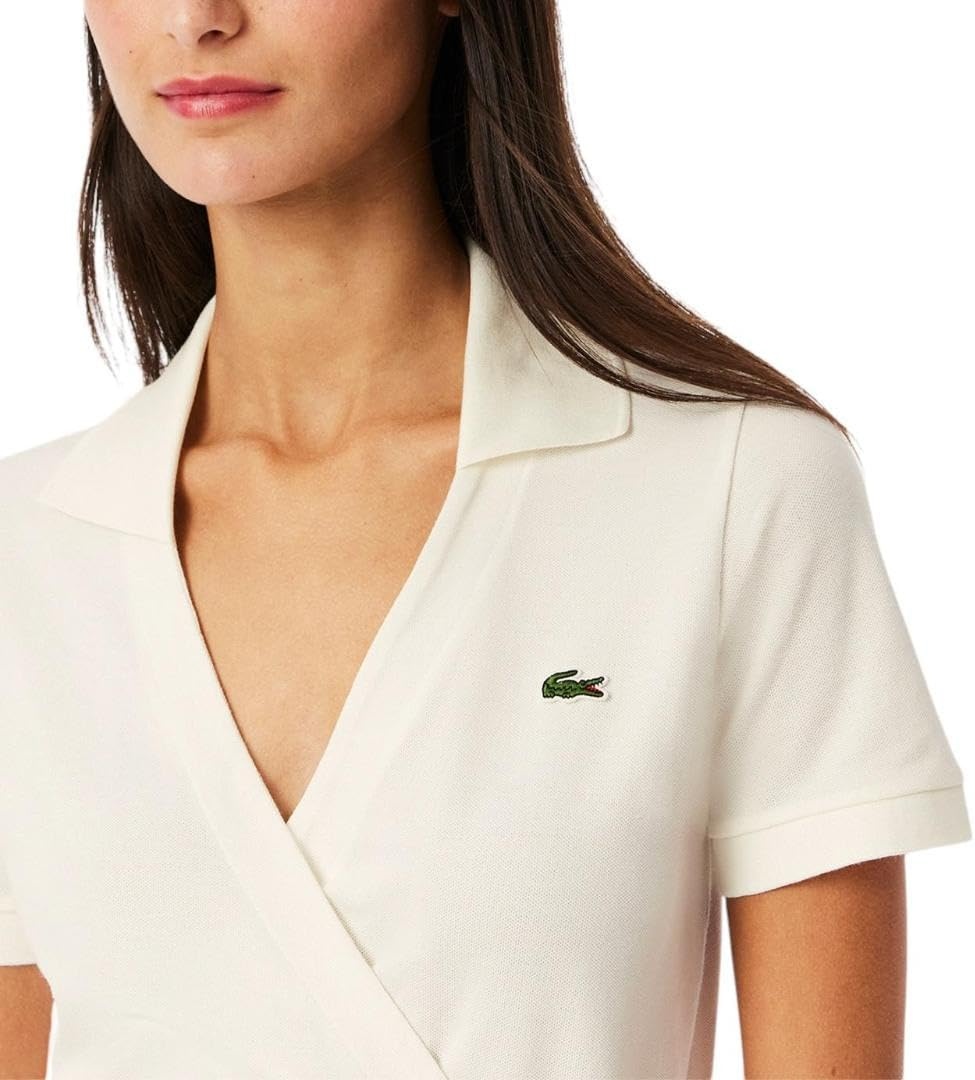 image:imageLacoste Womens Stretch Mini Pique Wrap DressFlour