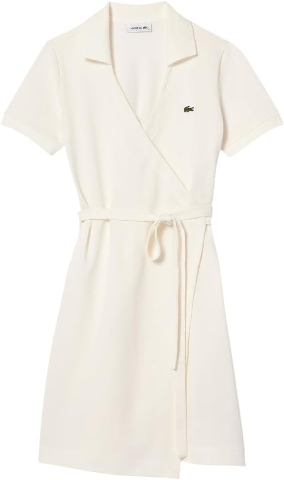 image:imageLacoste Womens Stretch Mini Pique Wrap DressFlour