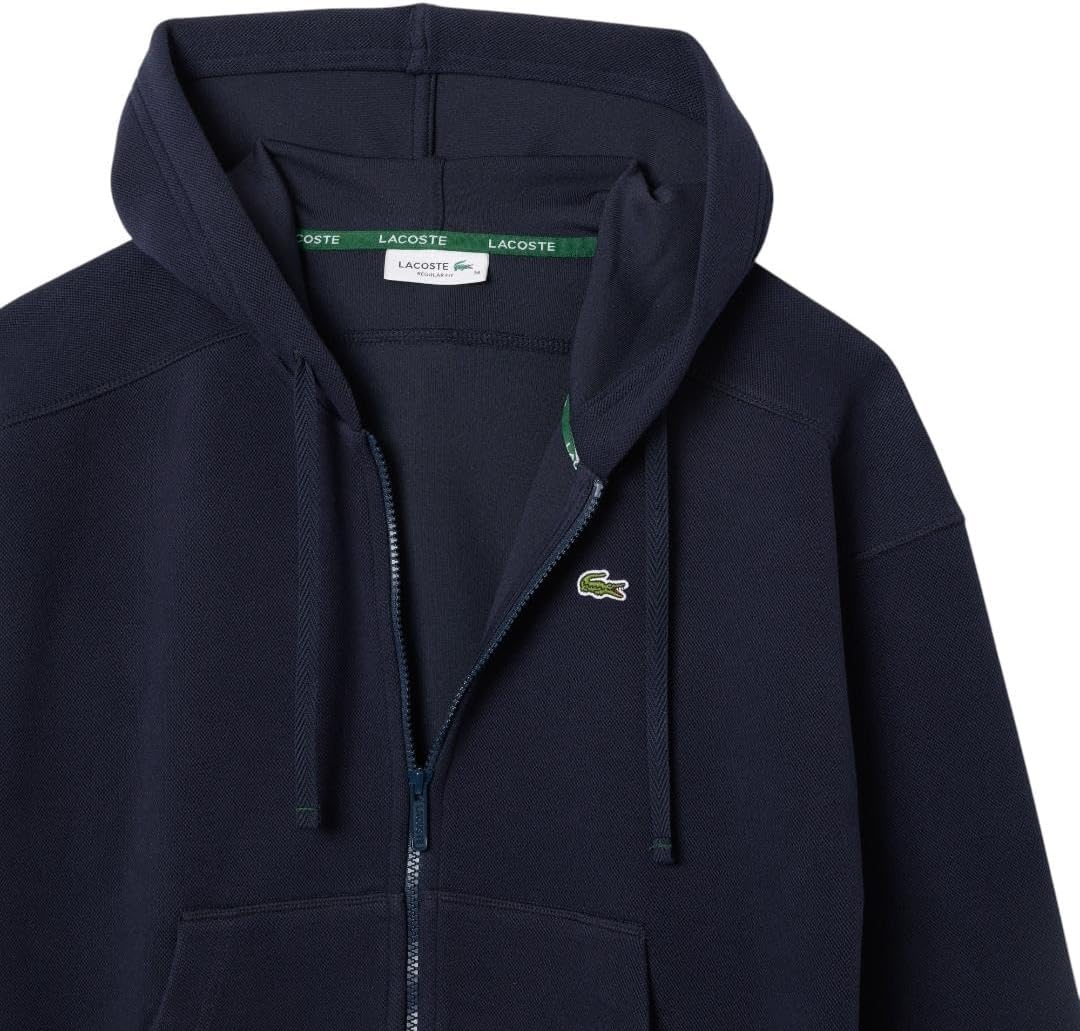 image:imageLacoste Womens Zipup Pique HoodieMidnight Blue