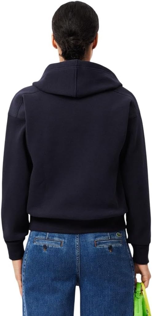 image:imageLacoste Womens Zipup Pique HoodieMidnight Blue