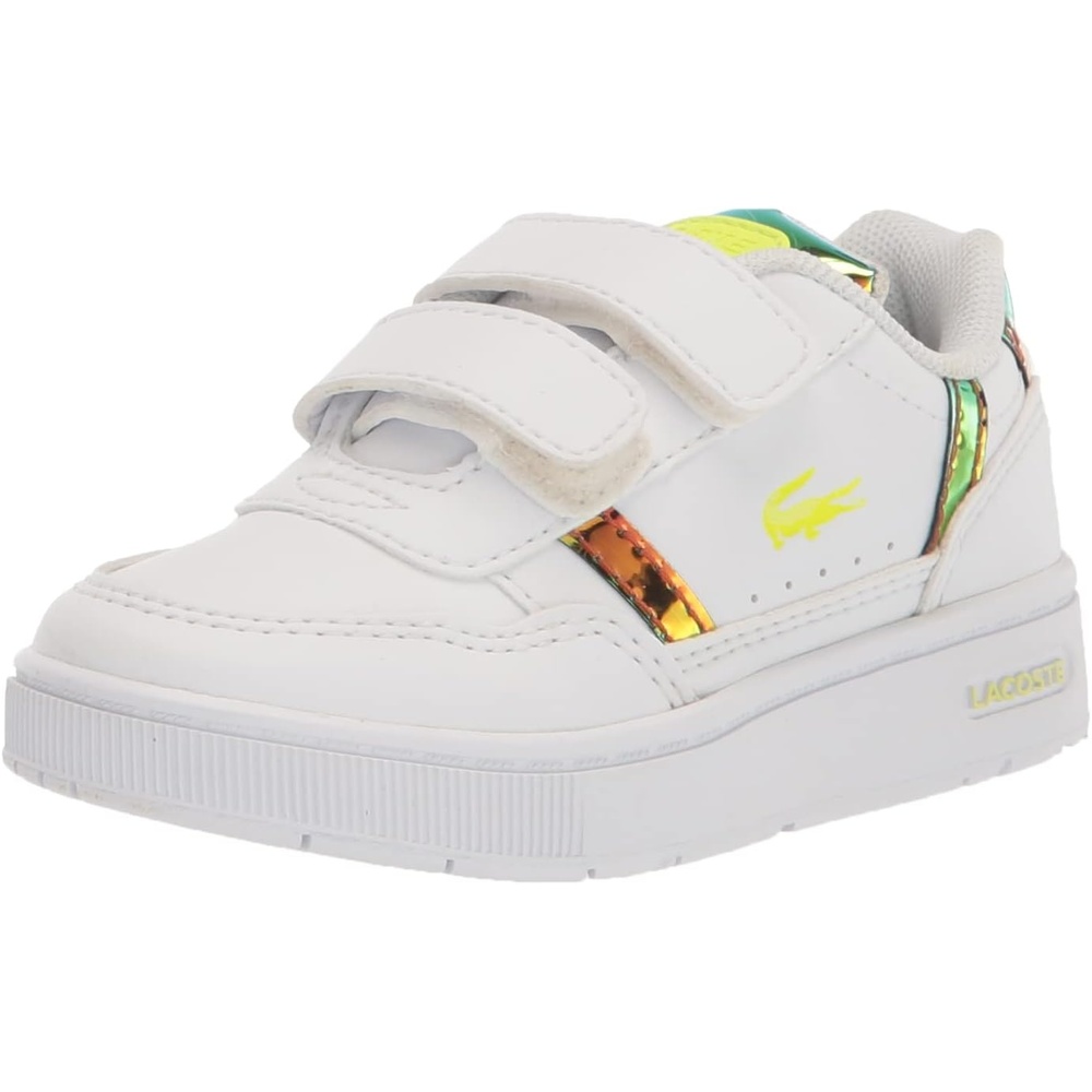 image:imageLacoste Childrens TClip SneakersWhiteYellow