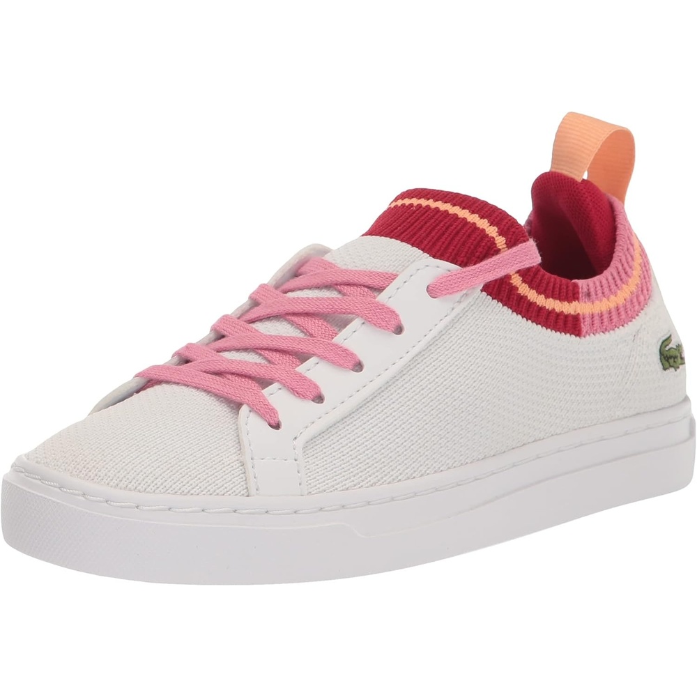 image:imageLacoste Juniors La Piquee SneakerWhiteGardeniaCoulis