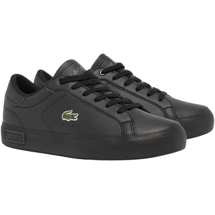 image:imageLacoste Juniors Powercourt SneakersWhiteBlackRed Currant