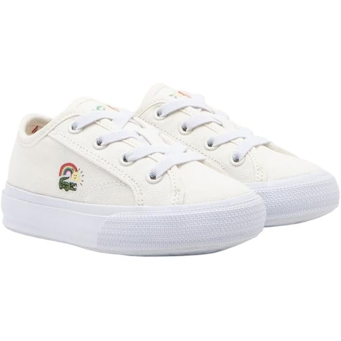 image:imageLacoste Kids Infants Backcourt SneakerRainbow Detailing Off WhiteWhite