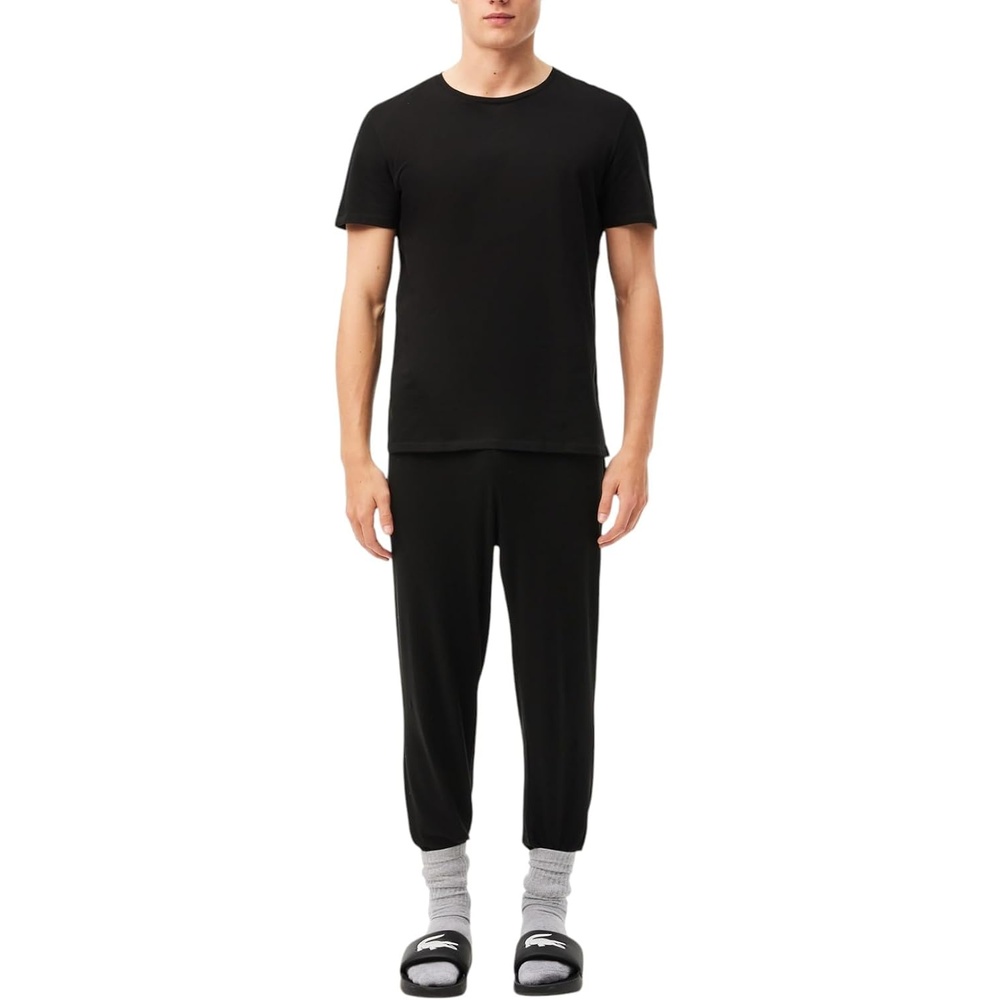 image:imageLacoste Mens 100 Cotton Regular Fit Crew Neck Undershirt 3pack Amazon ExclusivesBlack