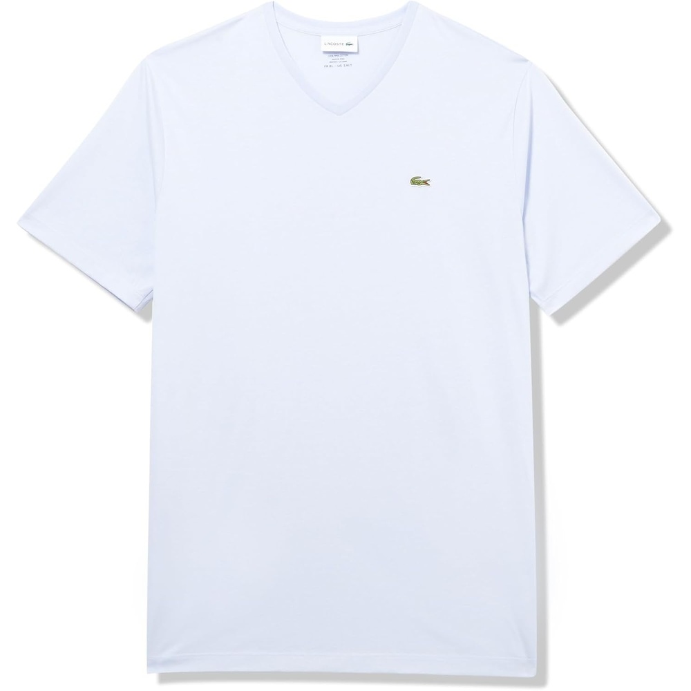 image:imageLacoste Mens Big amp Tall Regular Fit Ribbed VNeck TShirtPhoenix Blue