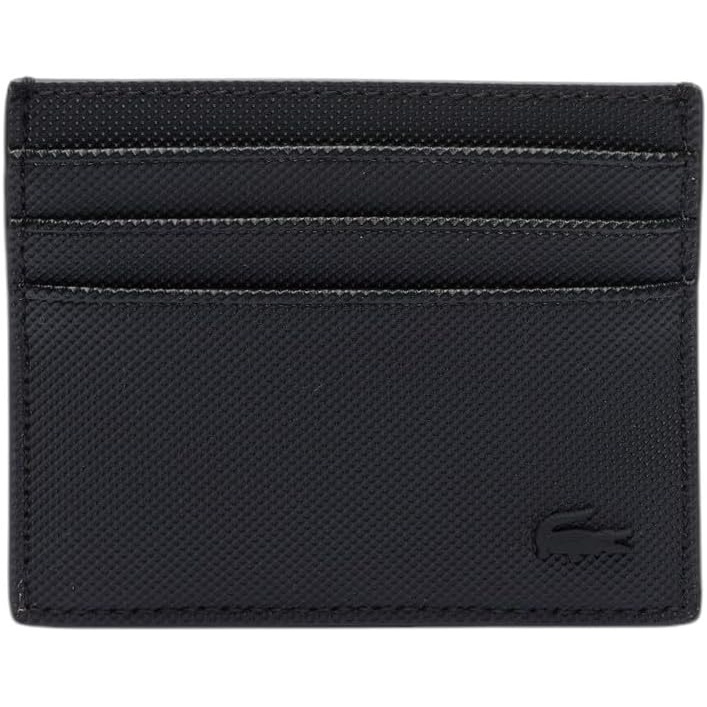 image:imageLacoste Mens Classic Coated Canvas Card Holder Black One Size