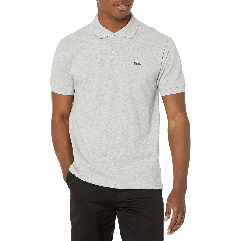 image:imageLacoste Mens Classic Fit L1212 Marl Polo ShirtSilver Chine