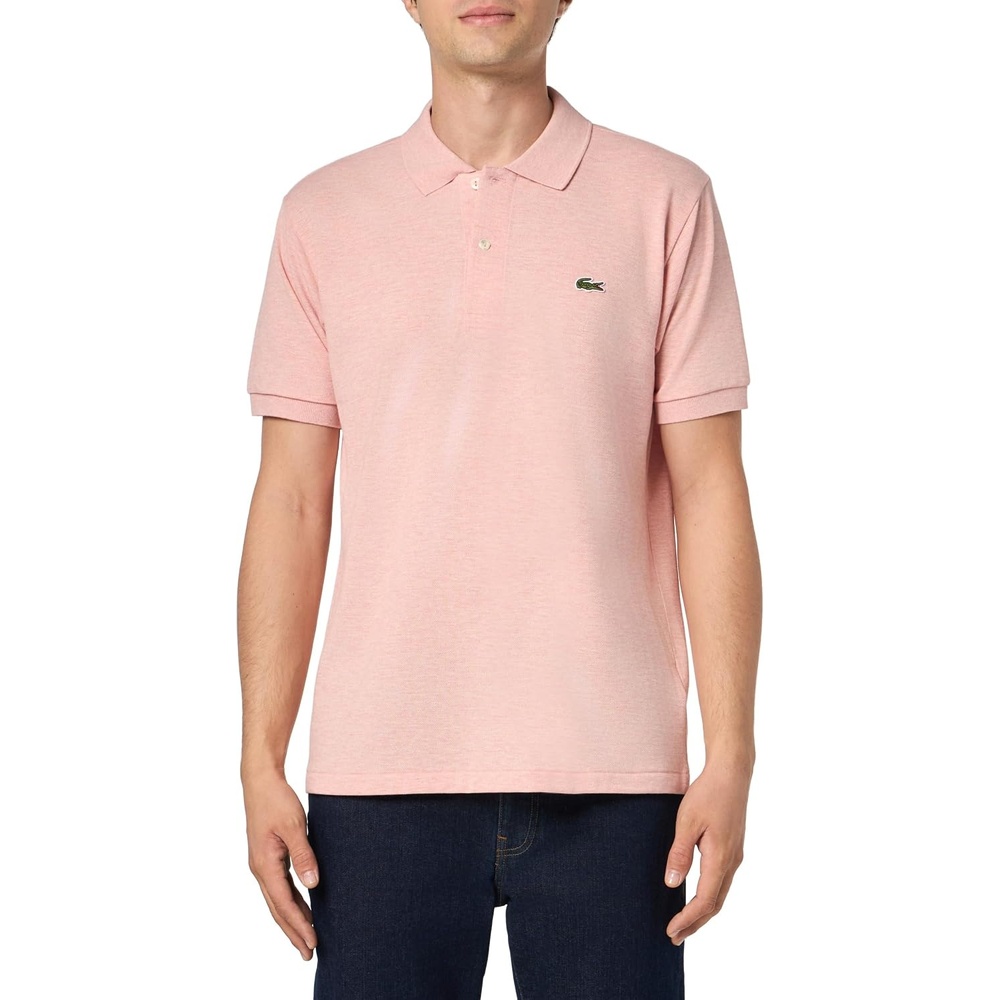 image:imageLacoste Mens Classic Fit L1212 Marl Polo ShirtStrawberry Chine