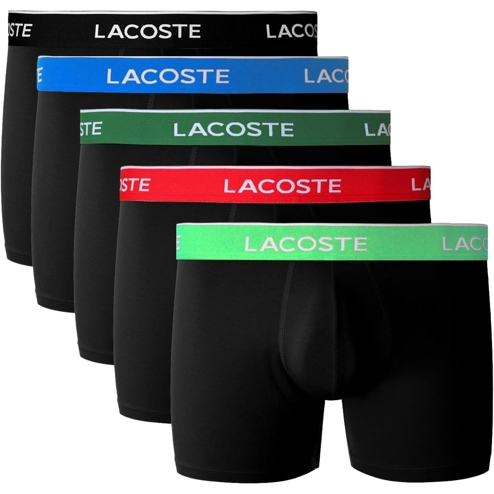 image:imageLacoste Mens Cotton Stretch Essentials Boxer Briefs 5packNavy BlueOverviewLiamon