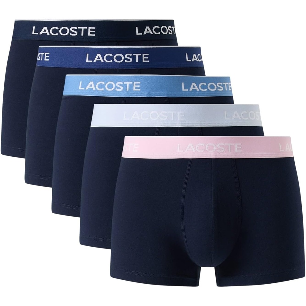 image:imageLacoste Mens Cotton Stretch Essentials Trunks 5packNavy BlueAlbiziaPhoenix