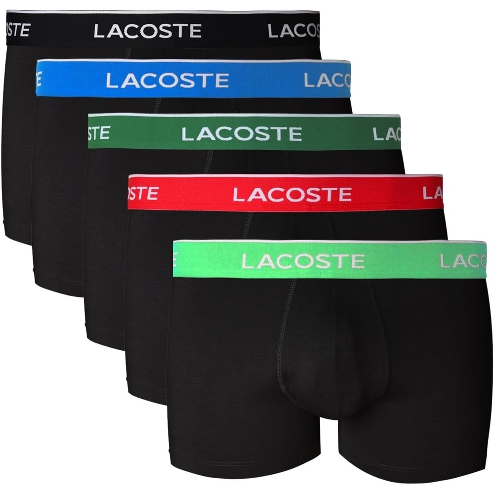 image:imageLacoste Mens Cotton Stretch Essentials Trunks 5packNavy BlueOverviewLiamon