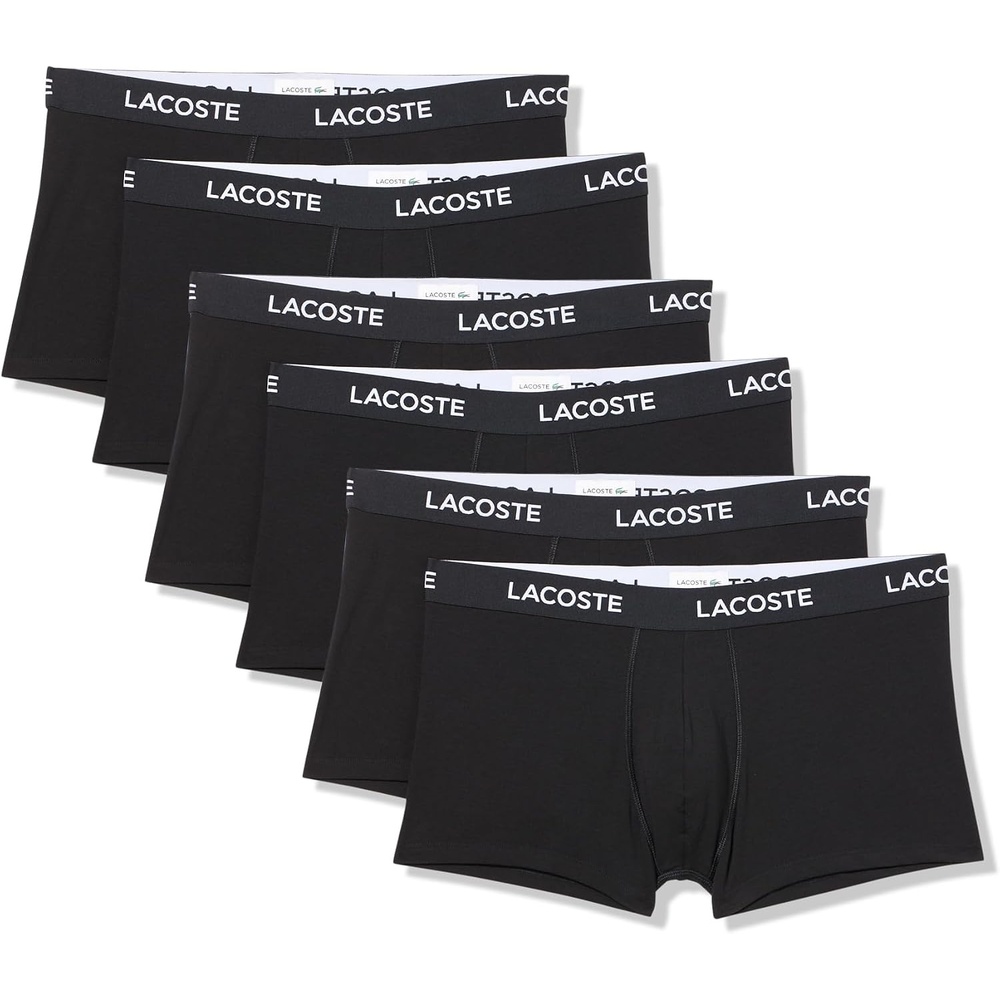 image:imageLacoste Mens Cotton Stretch Essentials Trunks 7packBlack