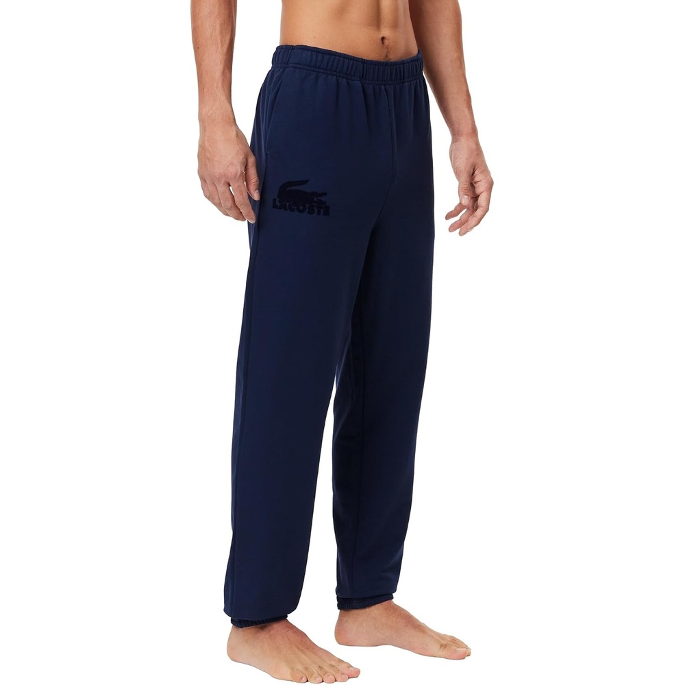 image:imageLacoste Mens Mens Cotton Fleece Blend Indoor JoggersNavy Blue