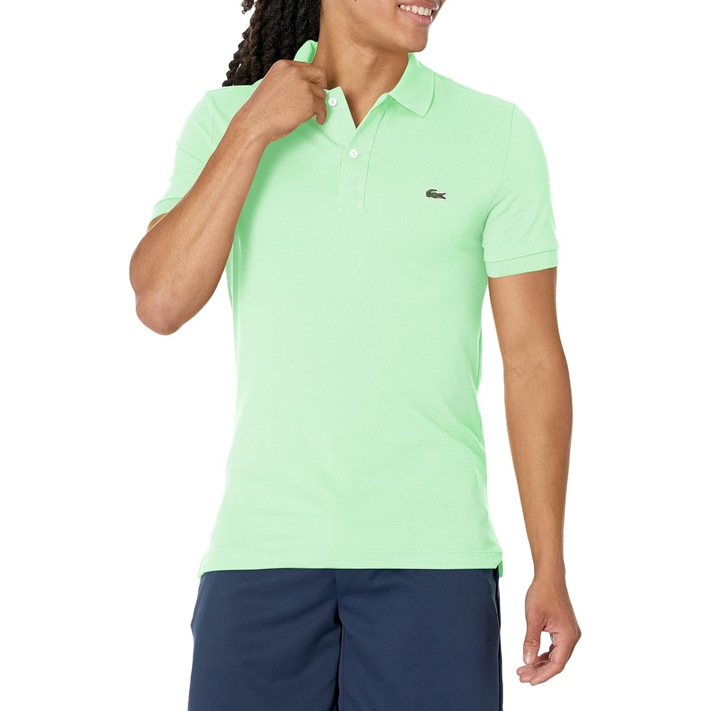 image:imageLacoste Mens Petit Piqu Slim Fit Polo ShirtAsh