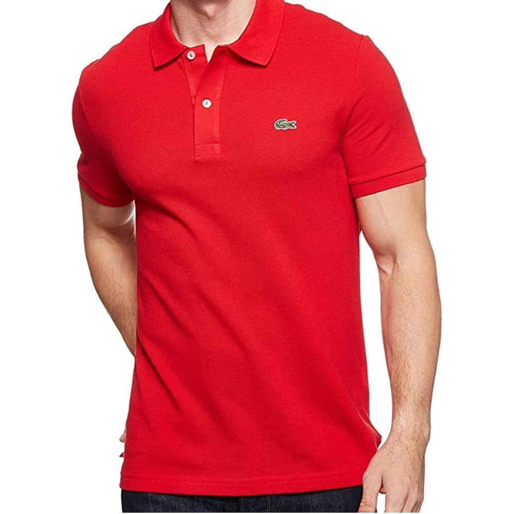 image:imageLacoste Mens Petit Piqu Slim Fit Polo ShirtBigarreau Cherry