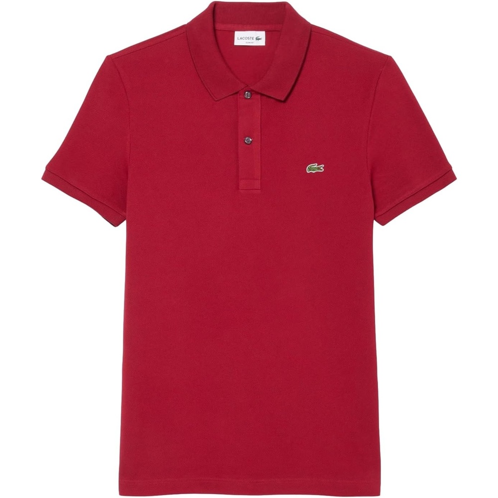 image:imageLacoste Mens Petit Piqu Slim Fit Polo ShirtBordeaux
