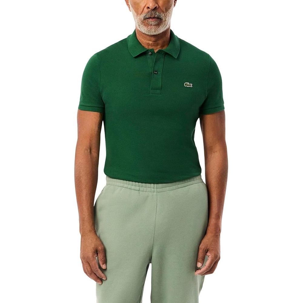 image:imageLacoste Mens Petit Piqu Slim Fit Polo ShirtGreen