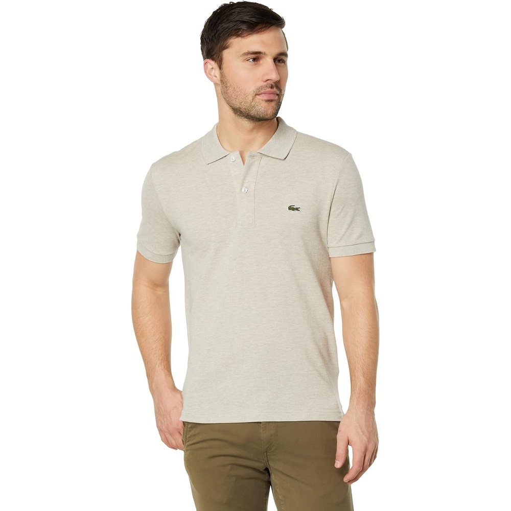 image:imageLacoste Mens Petit Piqu Slim Fit Polo ShirtHeather Wicker