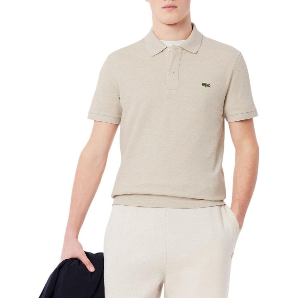 image:imageLacoste Mens Petit Piqu Slim Fit Polo ShirtMoon Chine