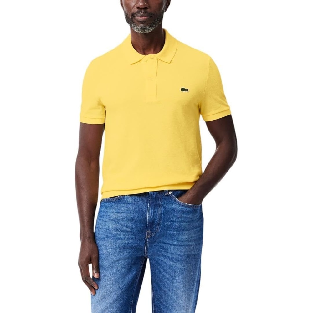 image:imageLacoste Mens Petit Piqu Slim Fit Polo ShirtYellow
