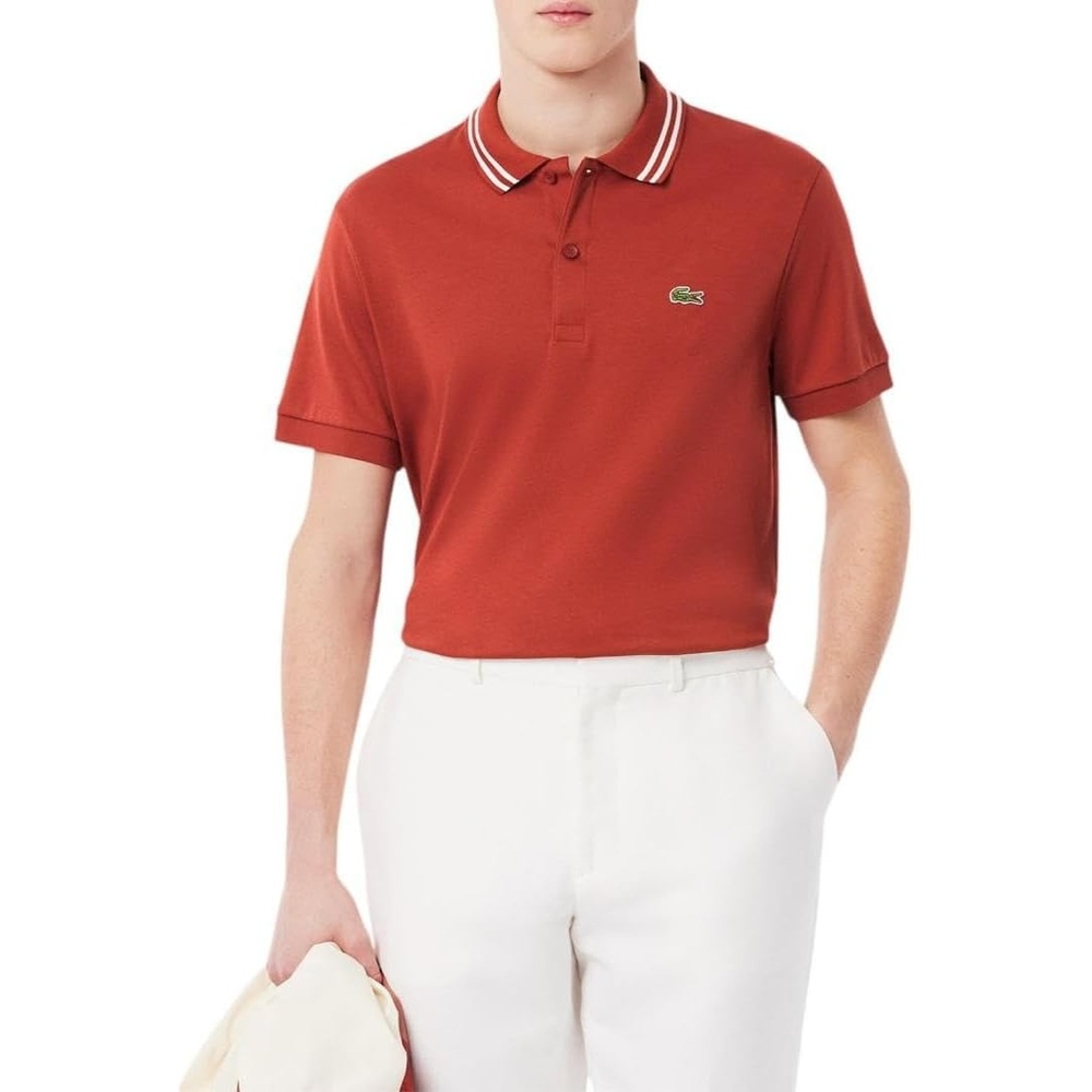 image:imageLacoste Mens Regular Fit Cotton Pima Interlock Polo ShirtIberis