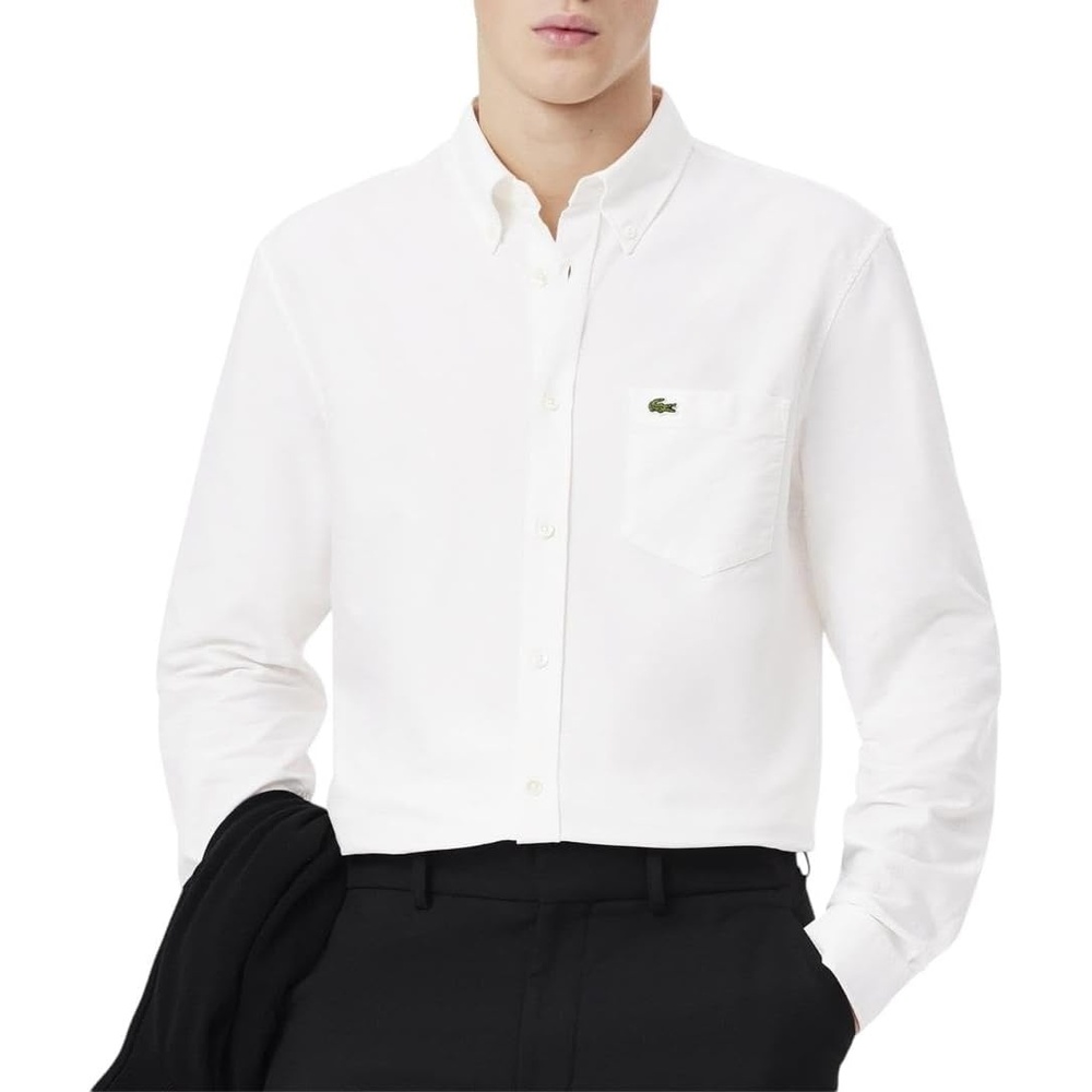 image:imageLacoste Mens Regular Fit Oxford ShirtWhite