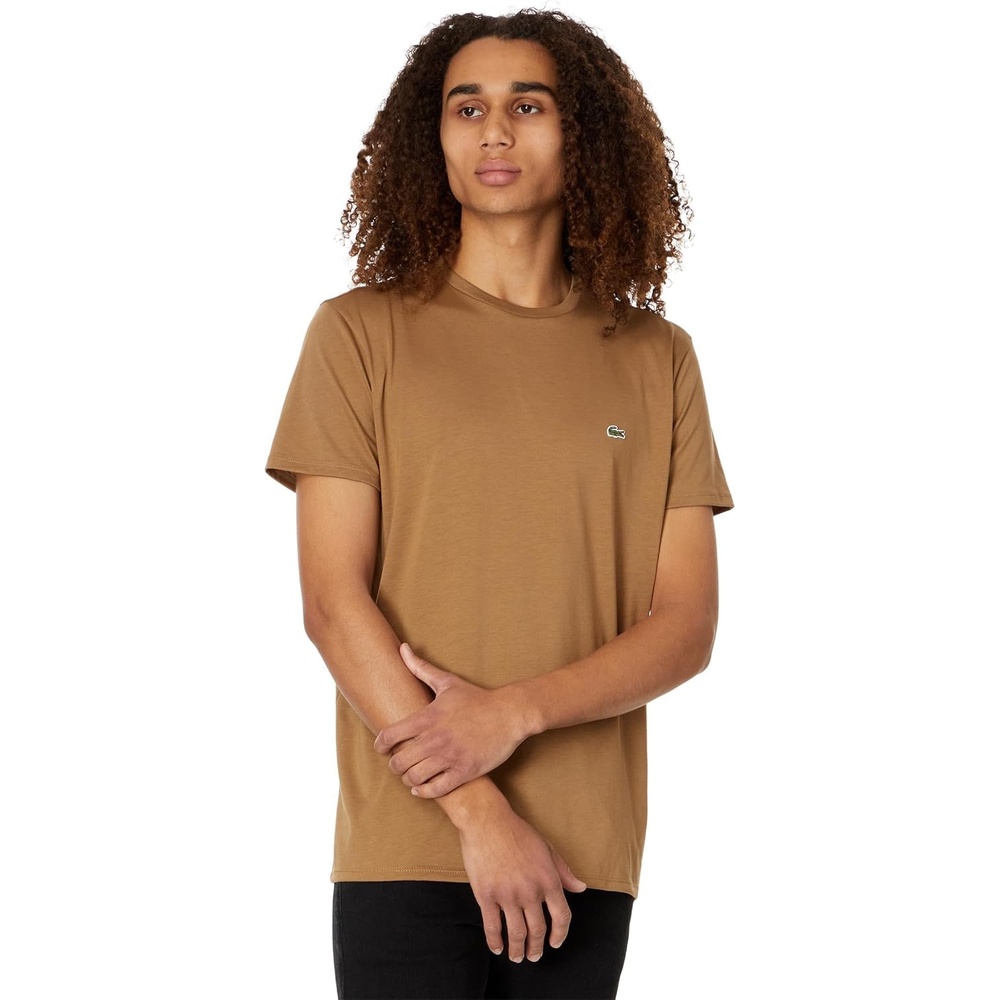 image:imageLacoste Mens Short Sleeve Pima Jersey Crew Neck TeeCookie